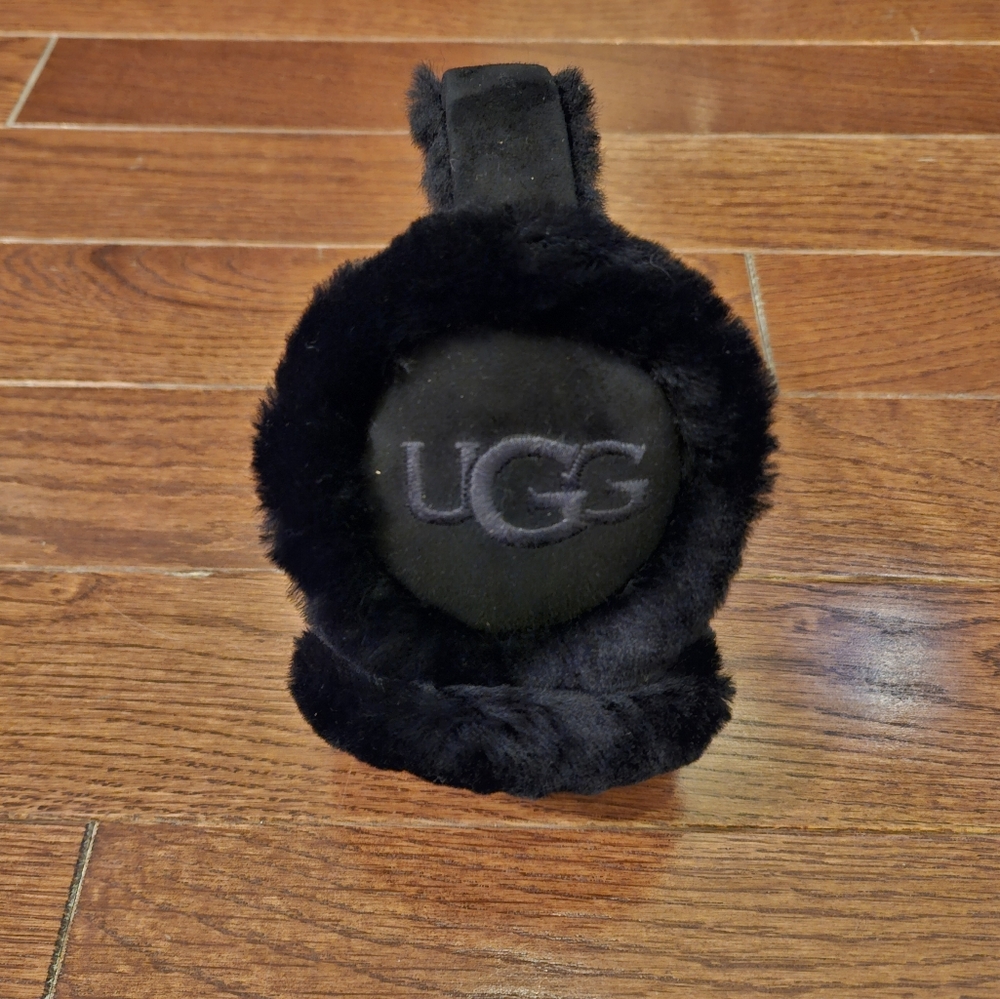UGG Embroidered Logo Shearling Earmuffs